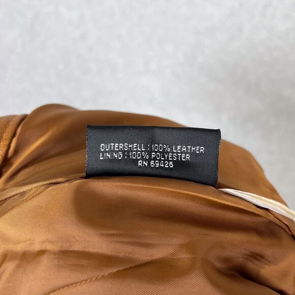 Vintage Maxima Wilsons Leather Brown Straight Mid Rise Pants Size 6 - Picture 12 of 12